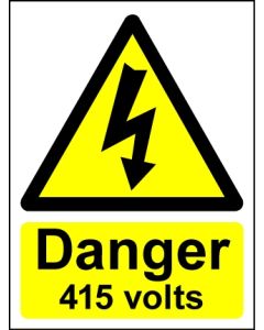 Danger 415 Volts ﾖ Safety Sign