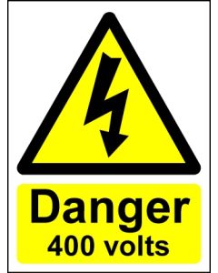  Hazard Warning Sign Danger 400 volts 