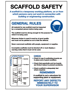 General Awareness Safety Posters - 'Scaffold Safety'