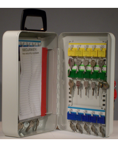 Mobile Key Cabinet,handle, 30 keys, keyed lock
