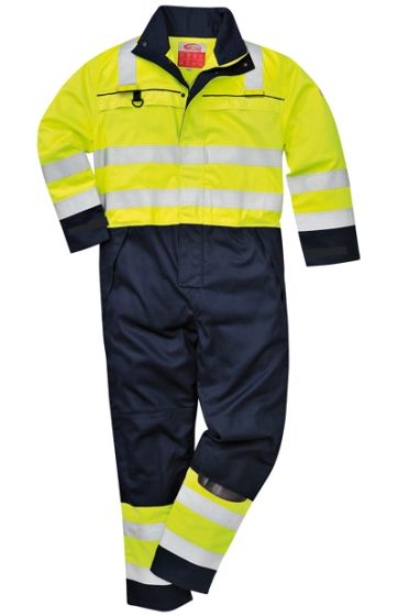 Arc Flash Yellow/Navy Two tone Coverall 13.6cal/cm2