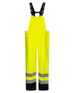 High Viz Arc Flash Yellow and Navy Waterproof Salopettes 21.1cal/cm2