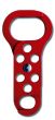  Steel lockout hasp Red, scissor action 45x32mm&19mm dia jaws 