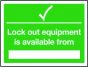 Lockout Sign 450x600mm Lockout equipment available from