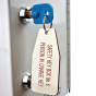 White AP box key tag
