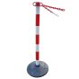 4 Red/ white posts with 6 metres red/white chain
