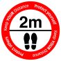 Social Distancing floor sign "Keep your distance"_RED