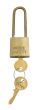 Brass 32mm body Safety Padlock-Keyed to Differ-Long