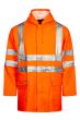 High Viz Arc Flash Orange Waterproof Jacket 21.1cal/cm2
