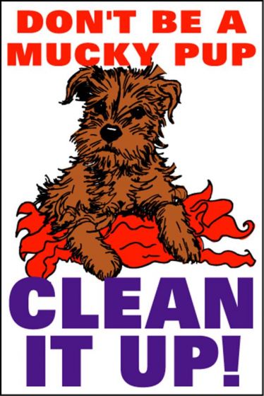 Housekeeping Posters - Don't Be A Mucky Pup'