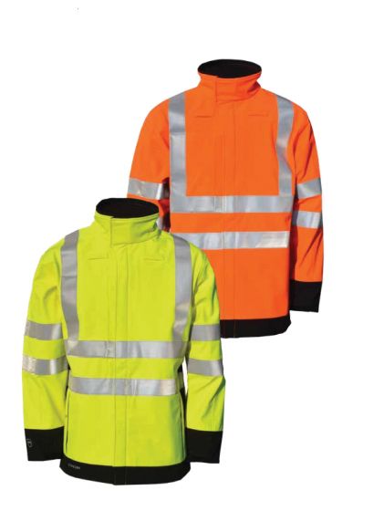 High Viz Arc Flash Orange Waterproof Shell Jacket 17.1cal/cm2