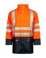 High Viz Arc Flash Orange and Navy Waterproof Jacket 21.1cal/cm2