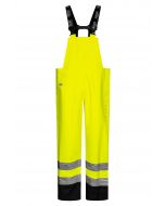 High Viz Arc Flash Yellow and Navy Waterproof Salopettes 21.1cal/cm2