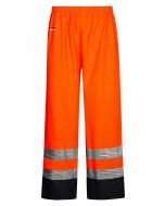 High Viz Arc Flash Orange and Navy Waterproof Trousers 21.1cal/cm2