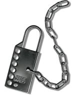  Stainless steel lockout hasp with 305mm (12 inches) s/s chain 