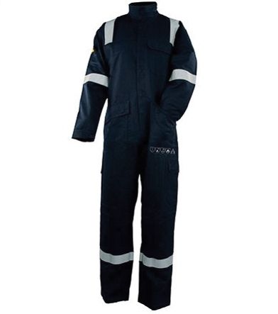 Arc Flash Coverall Navy with High vis Tape 15.0cal/cm2