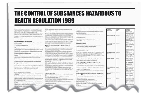  Control of Substances Hazardous to Health COSHH Wallchart 