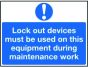 Magnetic Lockout Wall Sign 450x600mm Lockout Valves before maintenance