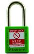 XENOY Padlock GREEN, keyed differently. 