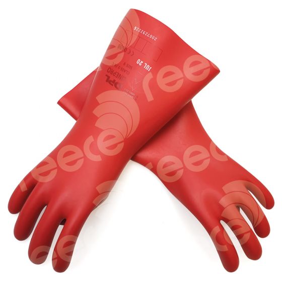 Insulating Latex Gloves 360mmL x 1.0mm thick 1000v Class 0 Size 11, RED