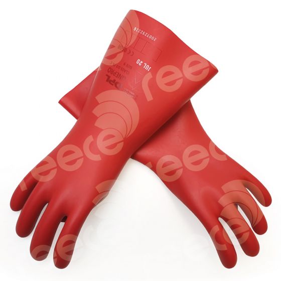 Insulating Latex Gloves 360mmL x 0.5mm thick 500v Class 00 Size: 10 RED