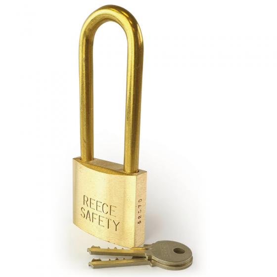 Brass 51mm body Safety Padlock-Keyed to Differ-Long