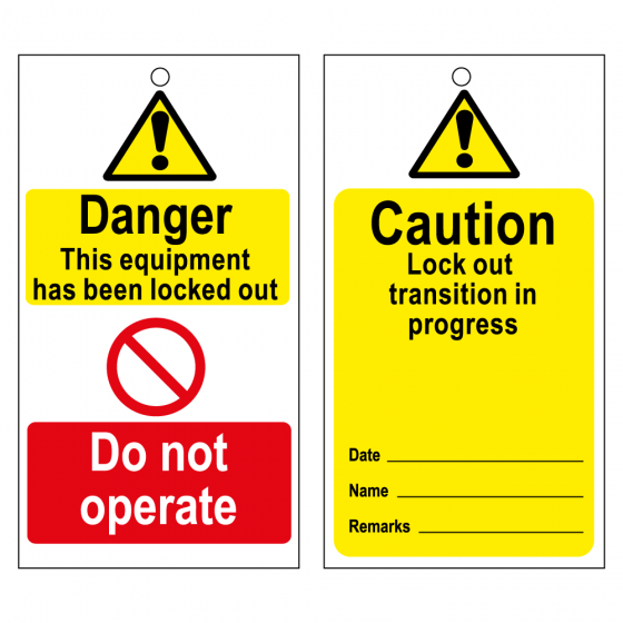 RLOT7 Disposable Lockout Tags - LOCKOUT TRANSITION