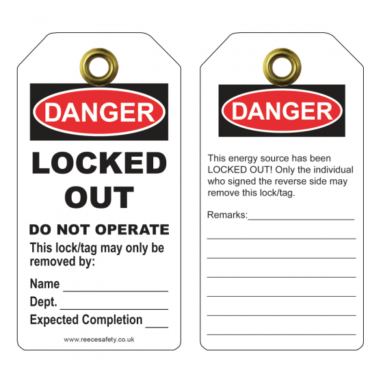 RLTT51 Danger - Locked out Tuff Tags