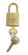 Brass 32mm body Safety Padlock-Keyed to Differ-Standard