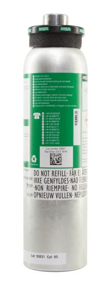 Calibration Gas Cylinder (58L), 1.45% CH4, 20 H2S, 60 CO, 15% O2