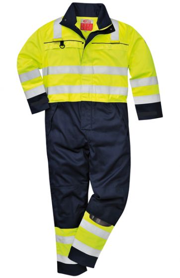 Arc Flash Yellow/Navy Two tone Coverall 13.6cal/cm2