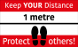 Keep your distance - protect yourselves 300 x 500mm