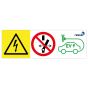 Magnetic sign pack for outside of vehicle x 2