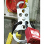 MLH2 Steel lockout hasp, scissor action 45x32mm&19mm dia jaws