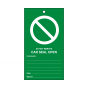 RLOT8 Disposable Car Seal Tag - Green 'Valve Open'