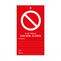 RLOT9 Disposable Car Seal Tag - Red 'Valve Closed'