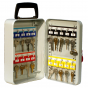 Mobile Key Cabinet with handle for 20 keys with a keyed lock