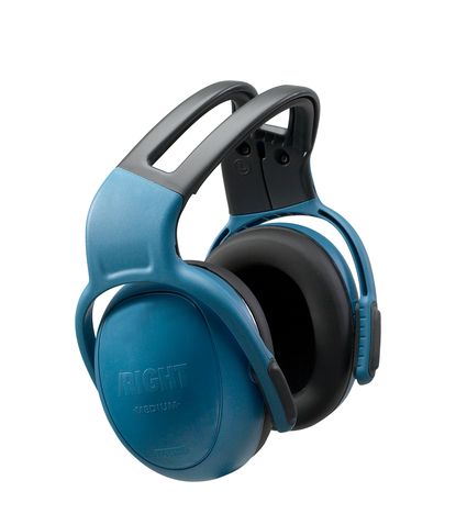 Left/Right, Earmuffs, Overhead, Blue, Medium, (SNR 28)