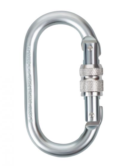 Steel Screwgate Carabiner, 16 mm Gate 