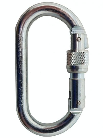 Foin 10mm Steel Oval Screwgate Karabiner