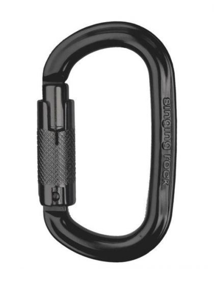 Singing Rock Ozone Oval Triple Lock Karabiner(Black)