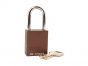 Aluminium Safety Padlock with 38mm Shackle-BROWn