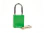 Aluminium Safety Padlock with 38mm Shackle-GREEN