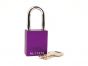 Aluminium Safety Padlock with 38mm Shackle-PURPLE