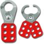 Steel Lockout Hasp in Red, 25mm Dia Jaws