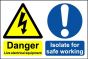 Danger Live Electrical Equipment ﾖ Safety Sign