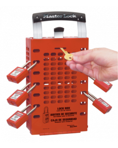  Latch Tight group lockout box in Red 