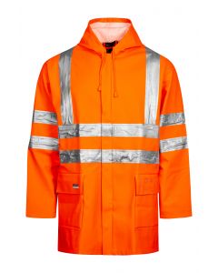 High Viz Arc Flash Orange Waterproof Jacket 21.1cal/cm2