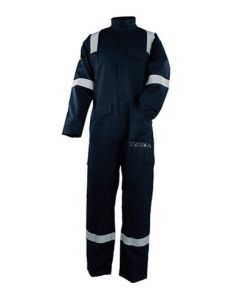 Arc Flash Coverall Navy with High vis Tape 15.0cal/cm2