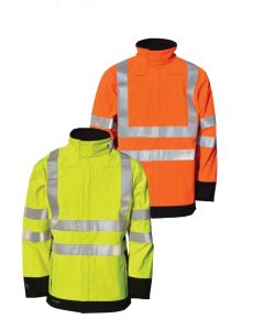 High Viz Arc Flash Yellow Waterproof Shell Jacket 17.1cal/cm2